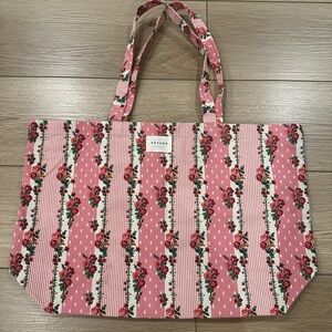 Pink Floral Tote Bag